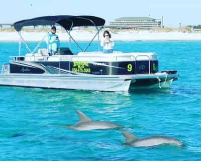 Destin X Pontoon Boat Rental - Departing From Destin Harbor