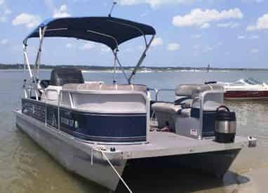 20 ft. Pontoon Boat Rental from Crazy Sister Marina - Murrells Inlet