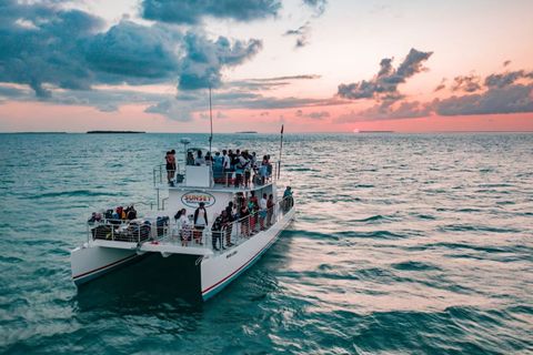Key West: Triple Combo Snorkeling, Dolphin, and Sunset Cruise aboard a 55-Foot Catamaran Yacht