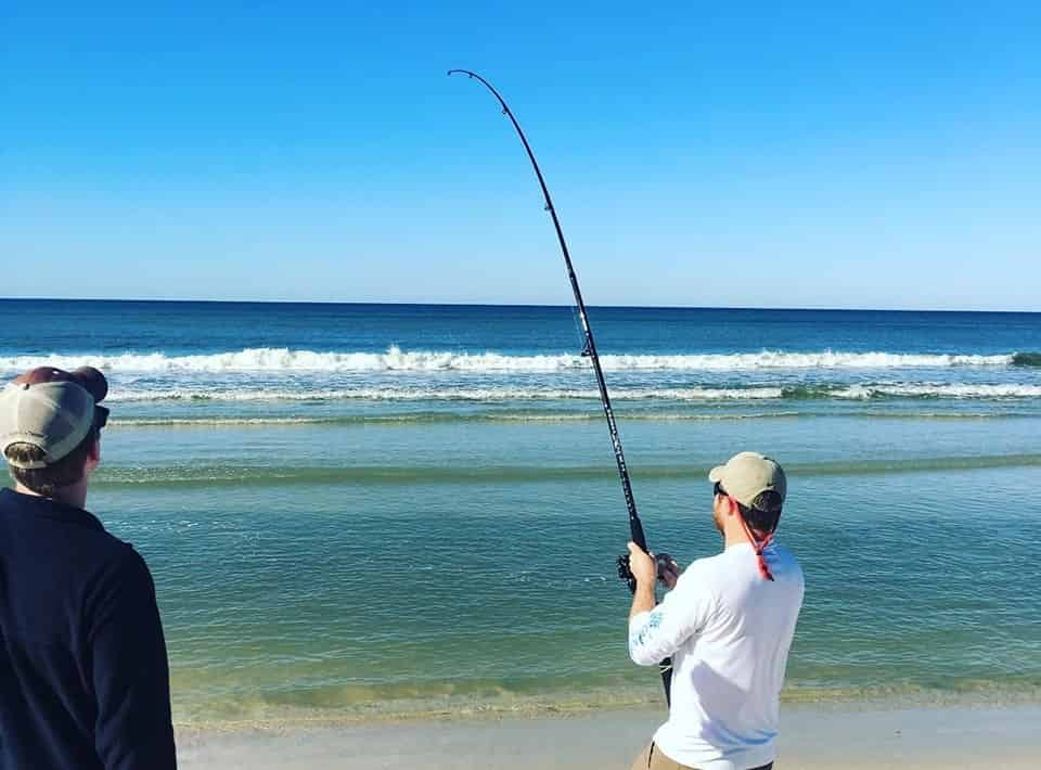 A Surf Fishing Rod on the Holder Near Indian River Beach, Delaware, U.S  Stock Image - Image of surf, saltwater: 285086557