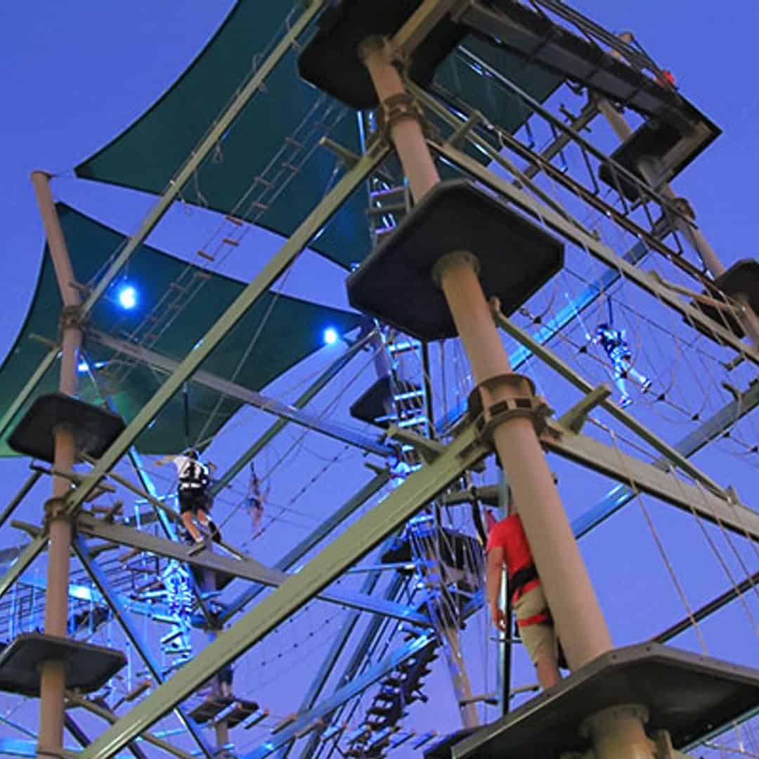 Wild Willy's Adventure Zone Tree Top Ropes Course & 4D Movie with