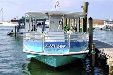 Destin: 4 Hour Private Crab Island Charter on the Lazy Day with Water Toys, Paddleboard, & Snorkel Gear Included