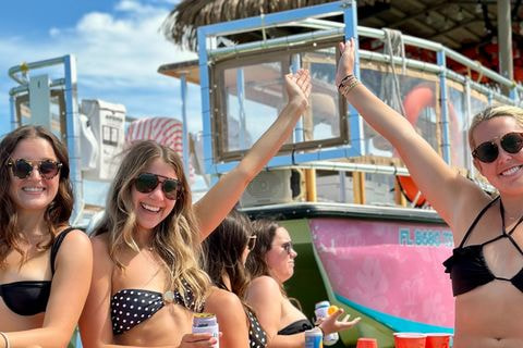 Destin: Crab Island Express Aboard a 26-Foot Tiki Boat