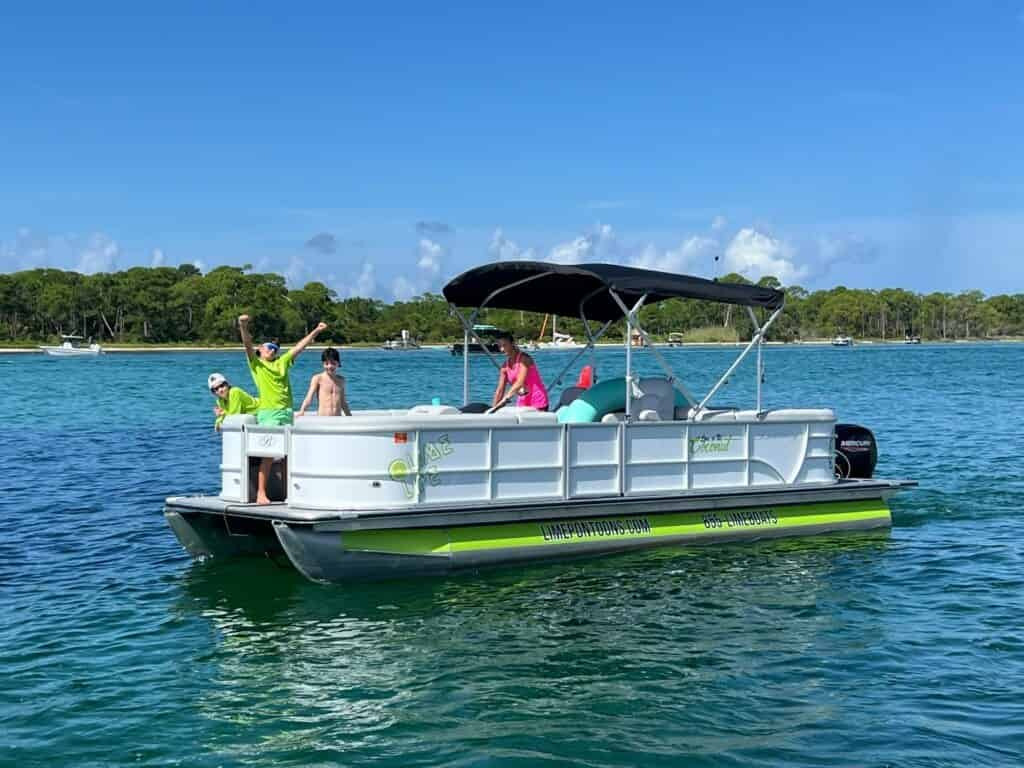 24-Foot-Bentley-Lime-in-the-Coconut-Pontoon-Rental