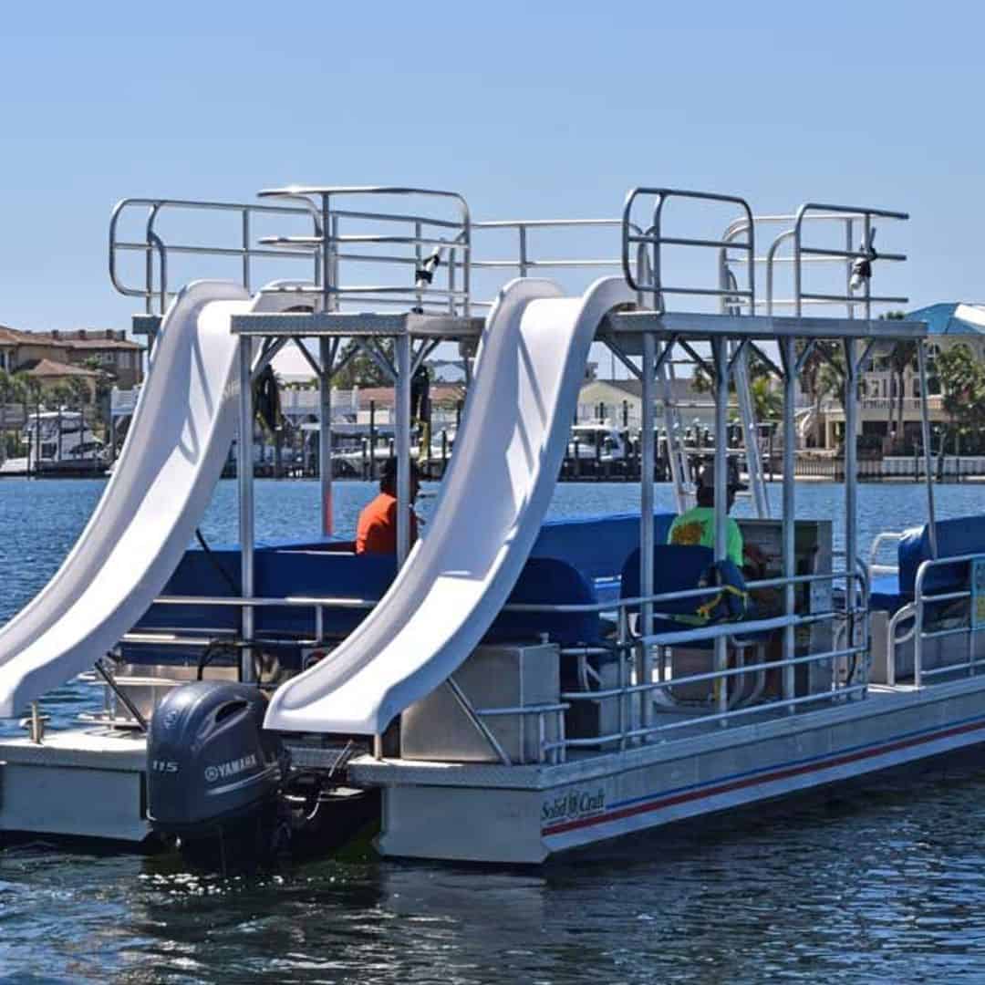 Destin Harbor: Gilligan's Double Decker Pontoon Rental with Slides