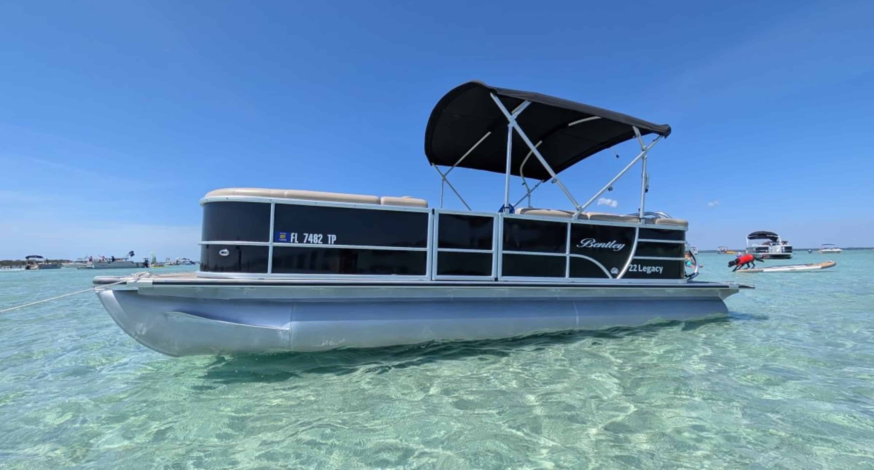 Destin-Crab-Island-Cruise-on-a-Bentley-Tritoon-with-Captain-and-Water-Toys
