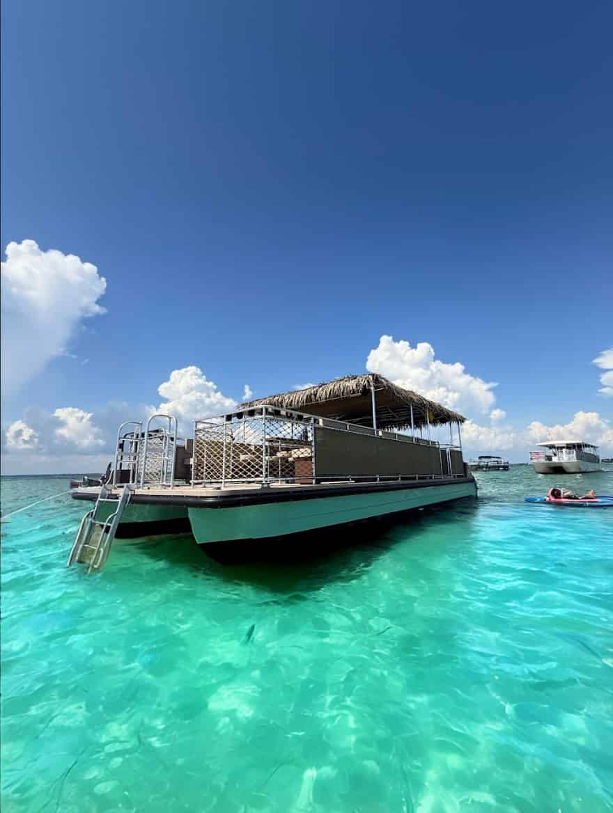 Destin-Crab-Island-Swim-Trip-aboard-the-Tipsy-Tiki
