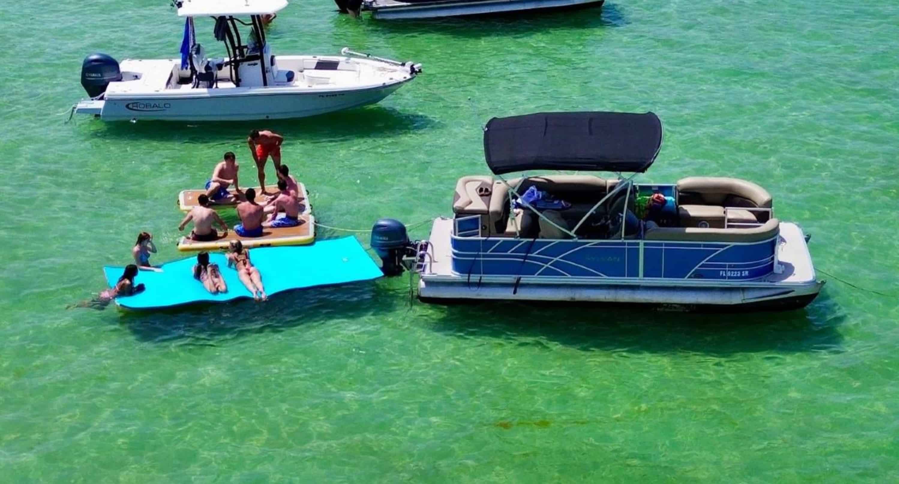 Fort-Walton-Beach-Private-Pontoon-Charter-with-Lounge-Floats