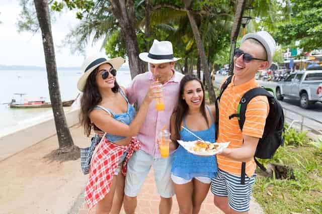 Group of friends on a food tour 10 Best for Couples to do in St. Augustine