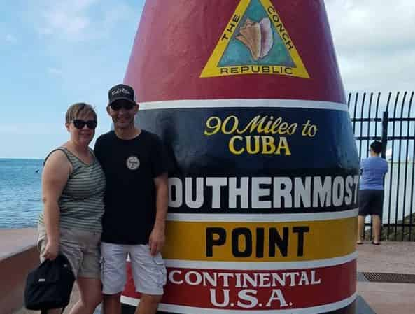 couples photo at southernmost point usa