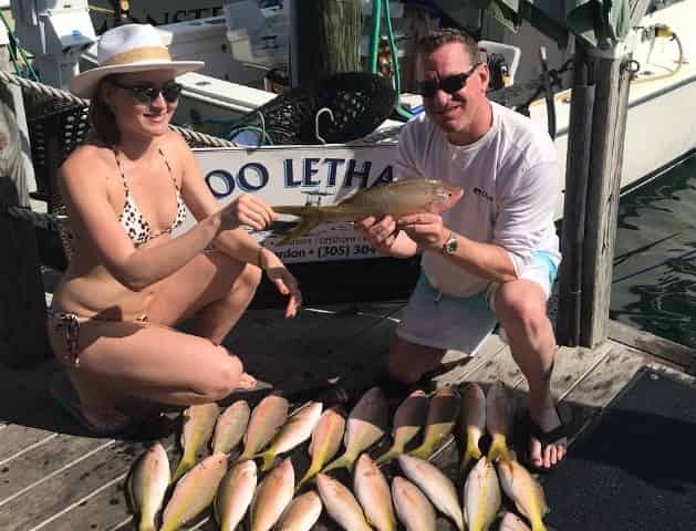 snapper caught on a key west fishing charter