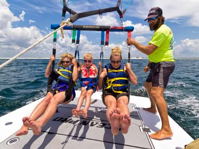 family parasailing in destin