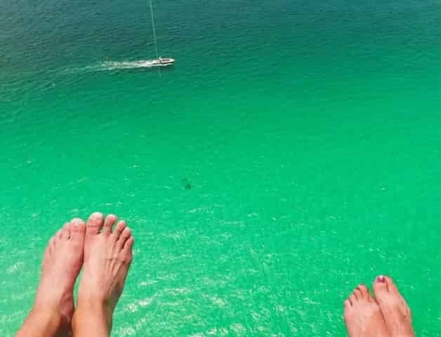 view from a parasailing tour