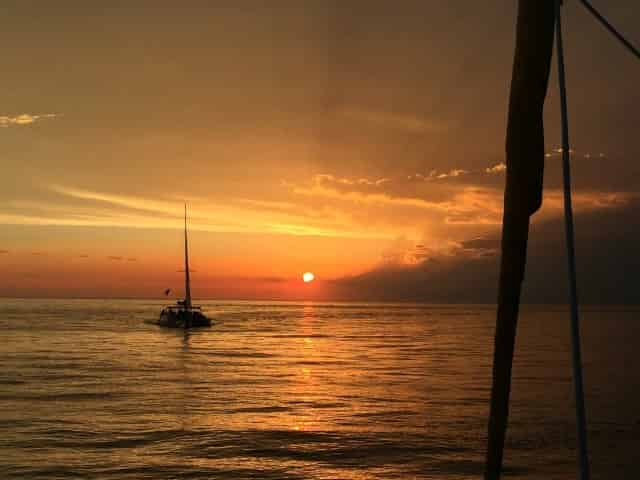 relaxing sunset sail in panama city beach