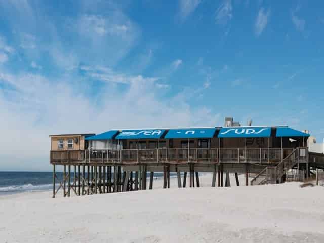 Sea N Suds on the beachfront 5 Most Popular Gulf Shores Restaurants on the Water
