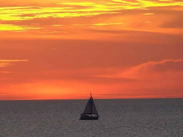 relax on a sunset sail