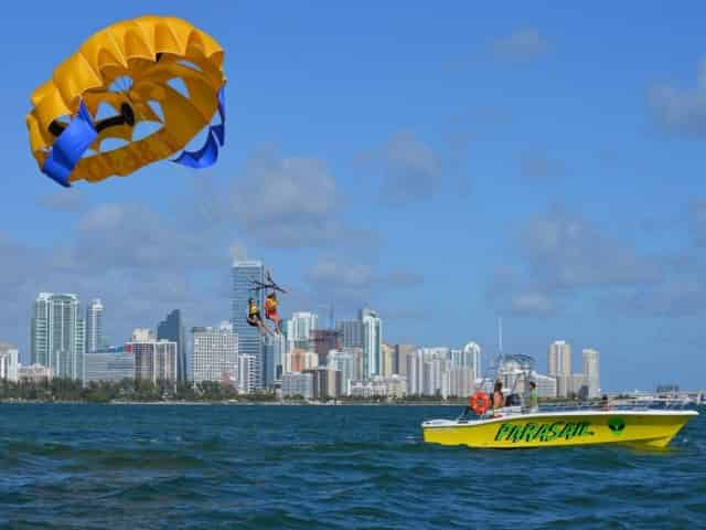 people parasailing in miami, fl