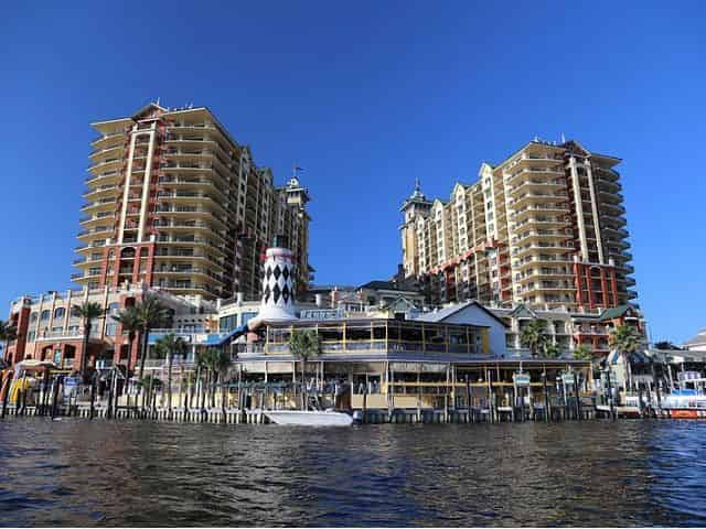 destin harborwalk village during the day