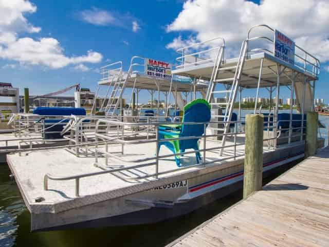 double decker pontoon boat rental with happy harbors