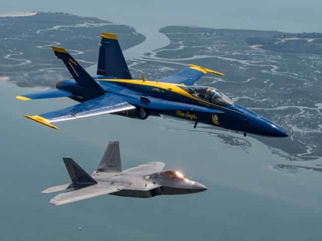 blue angels flying over Pensacola Beach