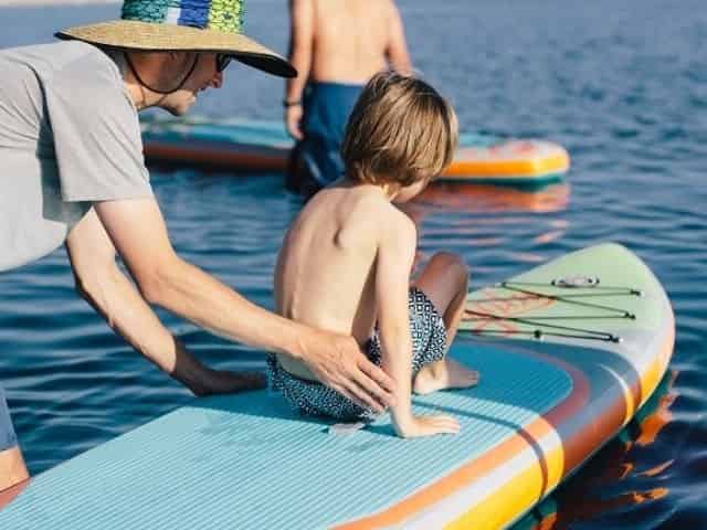 family paddleboarding in Key West, FL