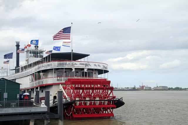 Steamboat in the Port of New Orleans
