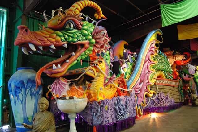 Leviathan Float Orpheus at Mardi Gras World in New Orleans