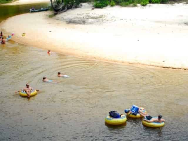 tubing through blackwater river in milton