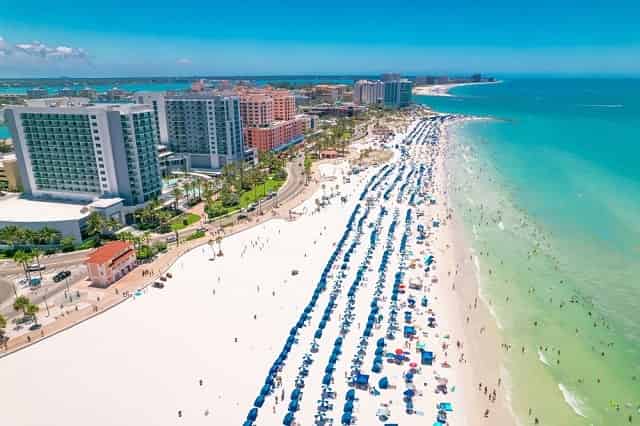 Panorama of Clearwater Beach FL