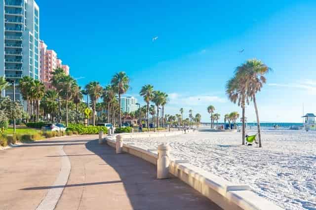 Beautiful white sand at Clearwater Beach