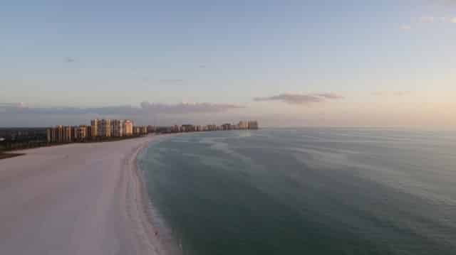 Aerial view of Marco Island at sunset