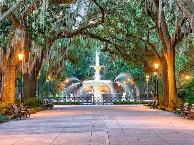 Water fountain at Forsyth Park