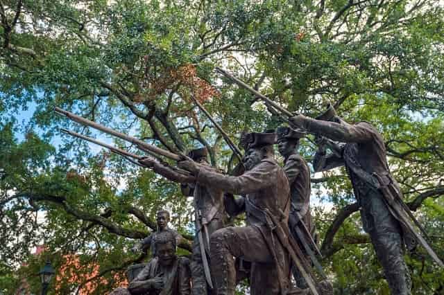Historic monument in Oldtown Savannah