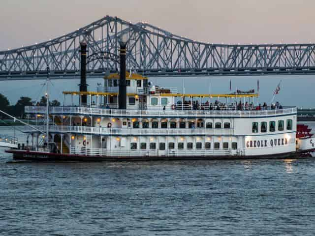 new orleans river cruise at sunset