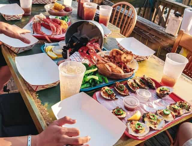 boathouse oysters destin seafood meal