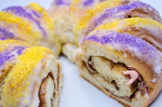 King cake in New Orleans