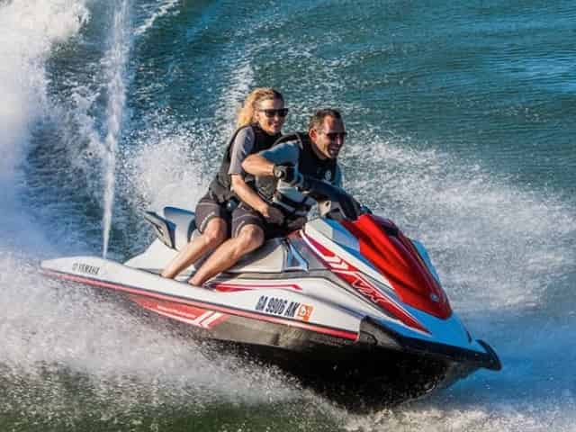 couple on their key west jet ski tour