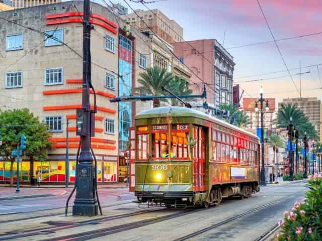Sightseeing trolley in New Orleans