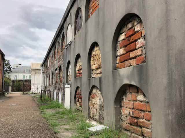 wall vaults in a nola cemetery