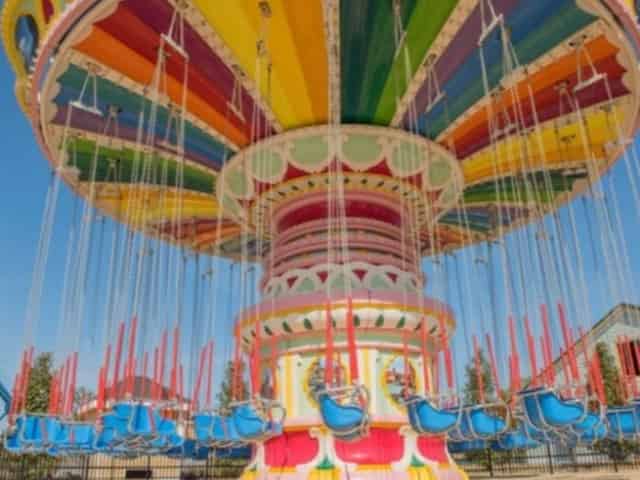 colorful amusement ride