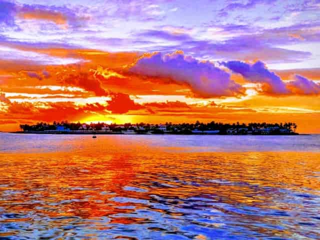 stunning sunset over key west, fl