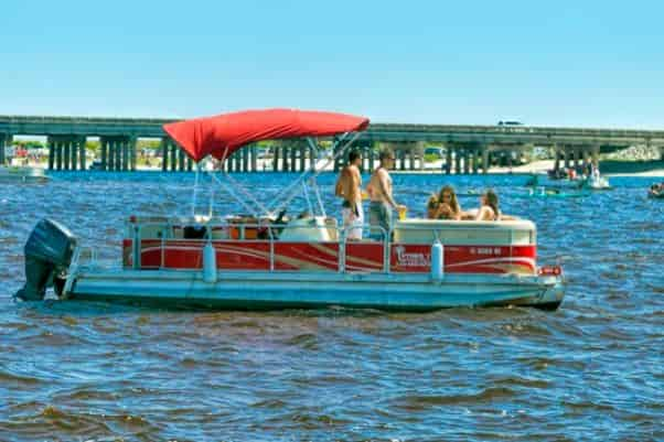 people at crab island in destin