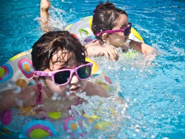 girls swimming at gulf islands waterpark