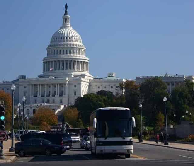Tour bus at the U.S. Capitol