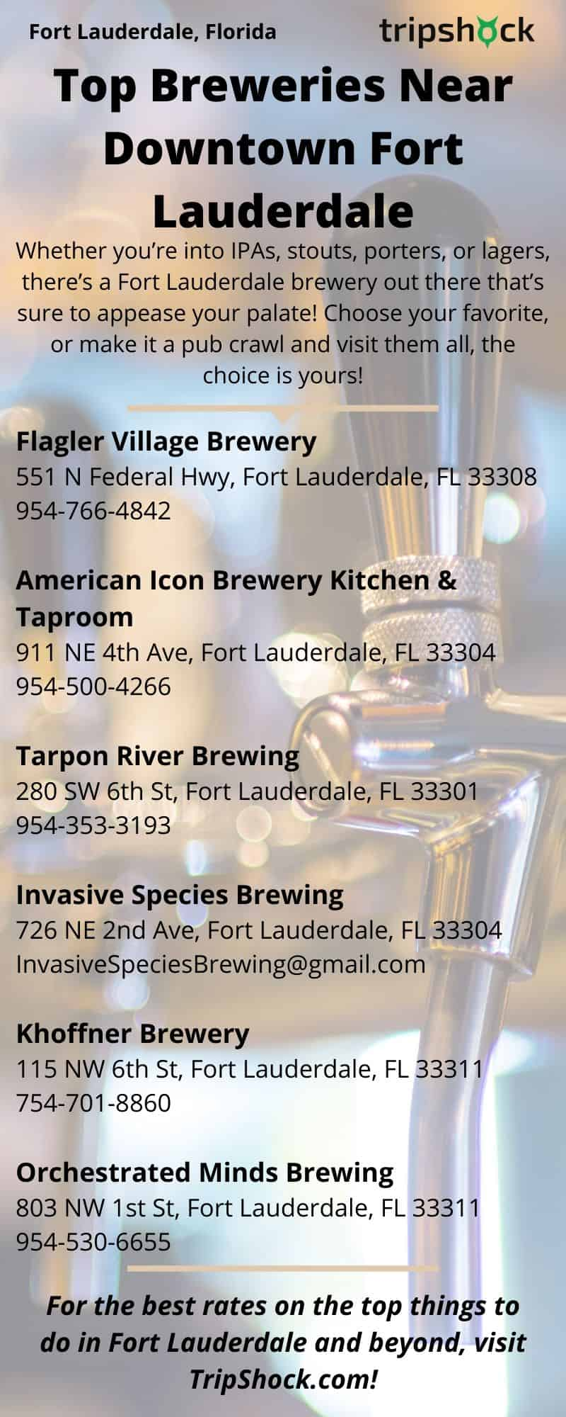 Top Breweries near Downtown Fort Lauderdale