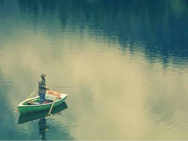 freshwater fishing on a rainy day