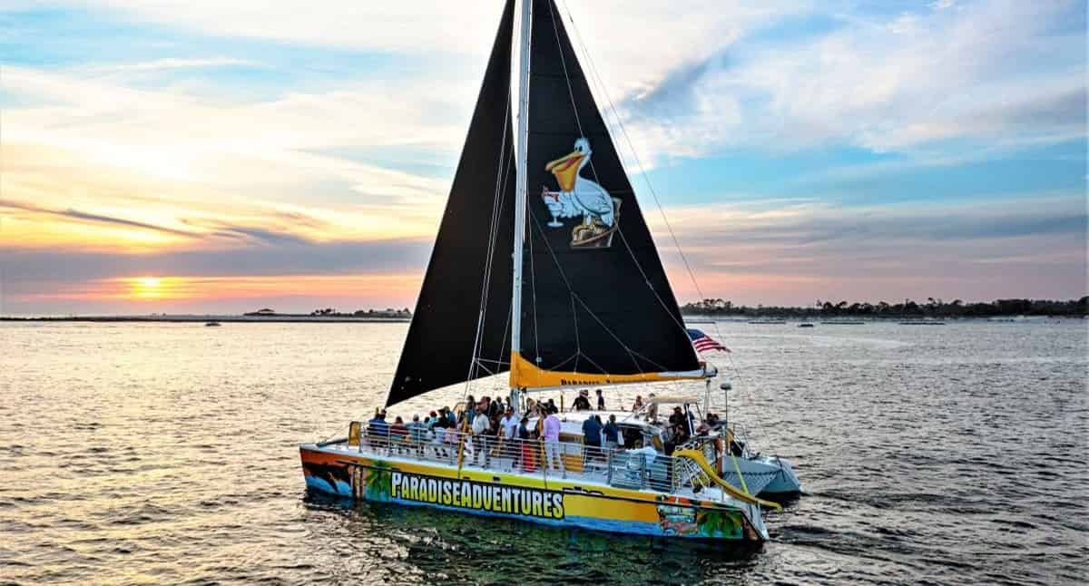 Sunset-Dolphin-Sail-Aboard-The-Privateer-Catamaran