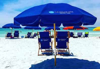30A Beach Chairs and Umbrellas By La Dolce Vita
