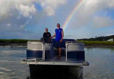 20 ft. Pontoon Boat Rental from Crazy Sister Marina - Murrells Inlet