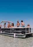 24 ft. Pontoon Boat Rental with Power Up Watersports (12 Passengers)